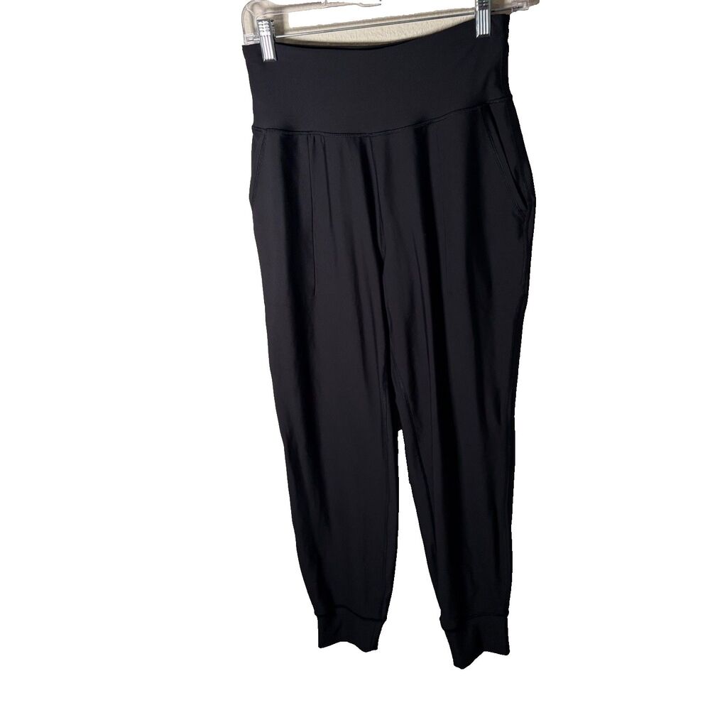 Old Navy Sweatpants Women's Medium Black Jogger High Rise Go Dry Athletic